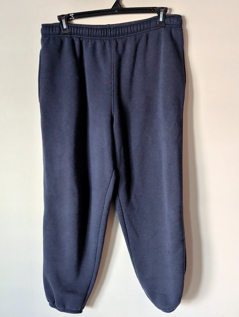 Athletic Works Fleece Jogger Pants in Blue Size Large